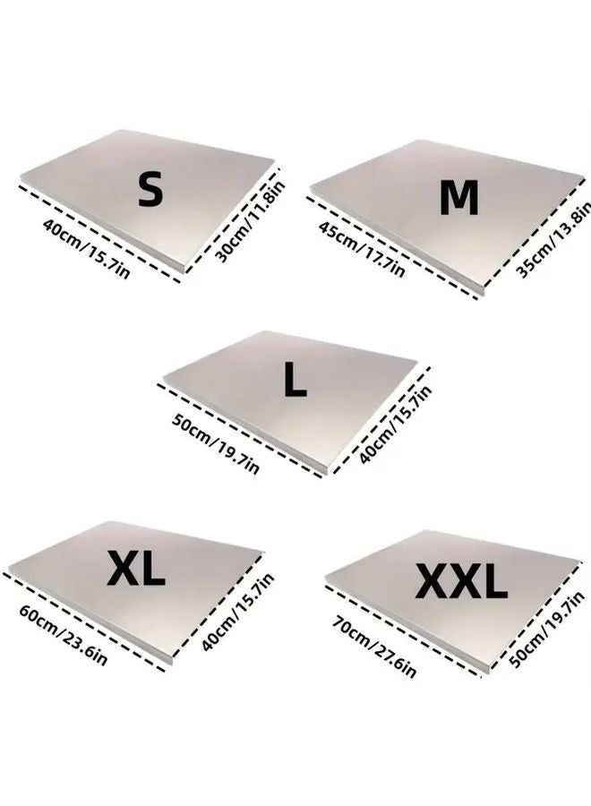 XL Stainless Steel L Shaped Kitchen Cutting Board Countertop Protection For Chopping Vegetables Meat Dough Baking - Image 3